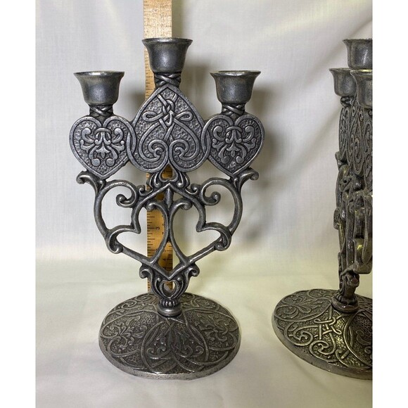 Candle CANDELABRA, Pewter 1996 Forevermore Kimberly Carson, 2 both for 1 price - Picture 9 of 11